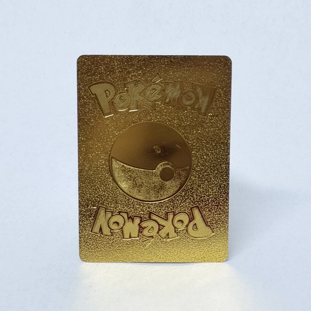 Pikachu Mega Rayquaza Cosplay Gold Metal Fan Art Card T605